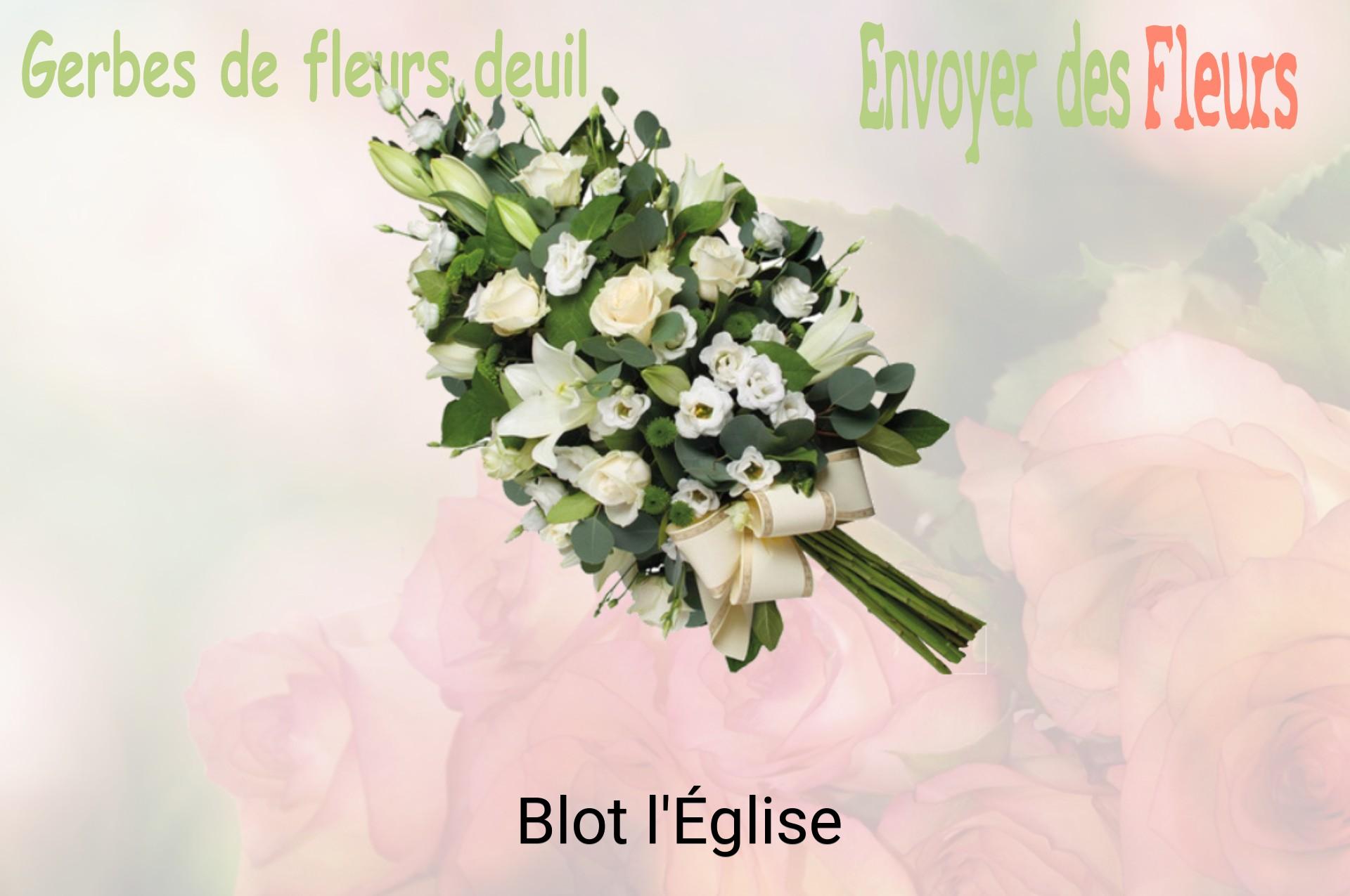 Gerbe de fleurs de deuil livrée à Blot-l'Église